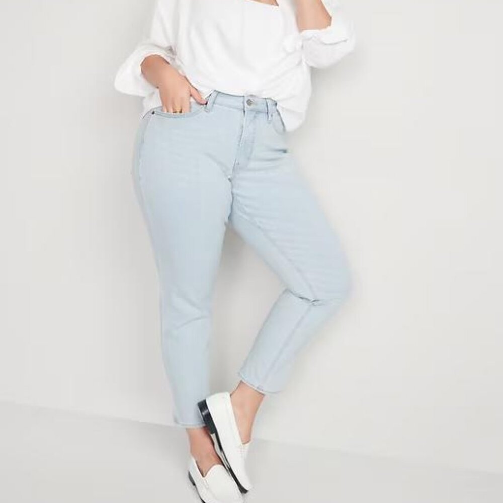 NWT Old Navy Curvy High-Waisted OG Straight Ankle Jeans - Picture 5 of 10